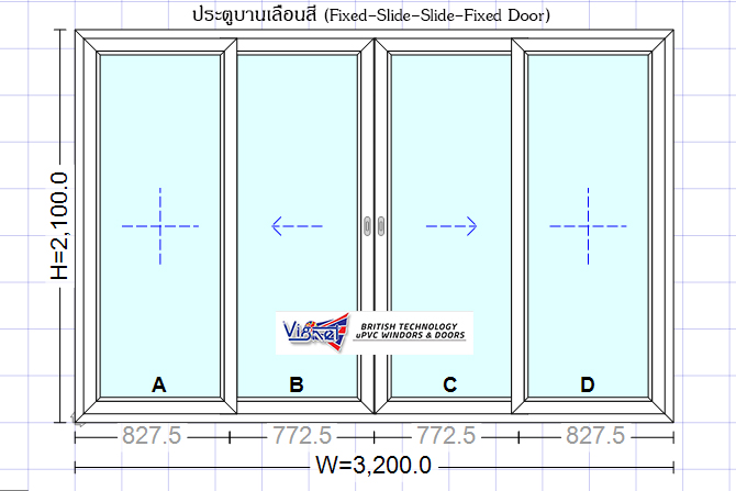 4-Panel Sliding Door