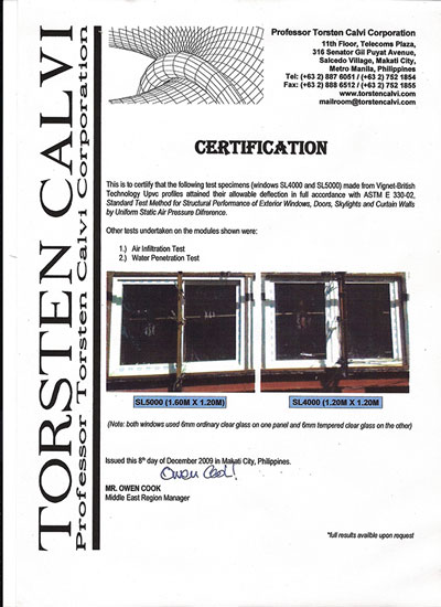 ASTM Ceritificate